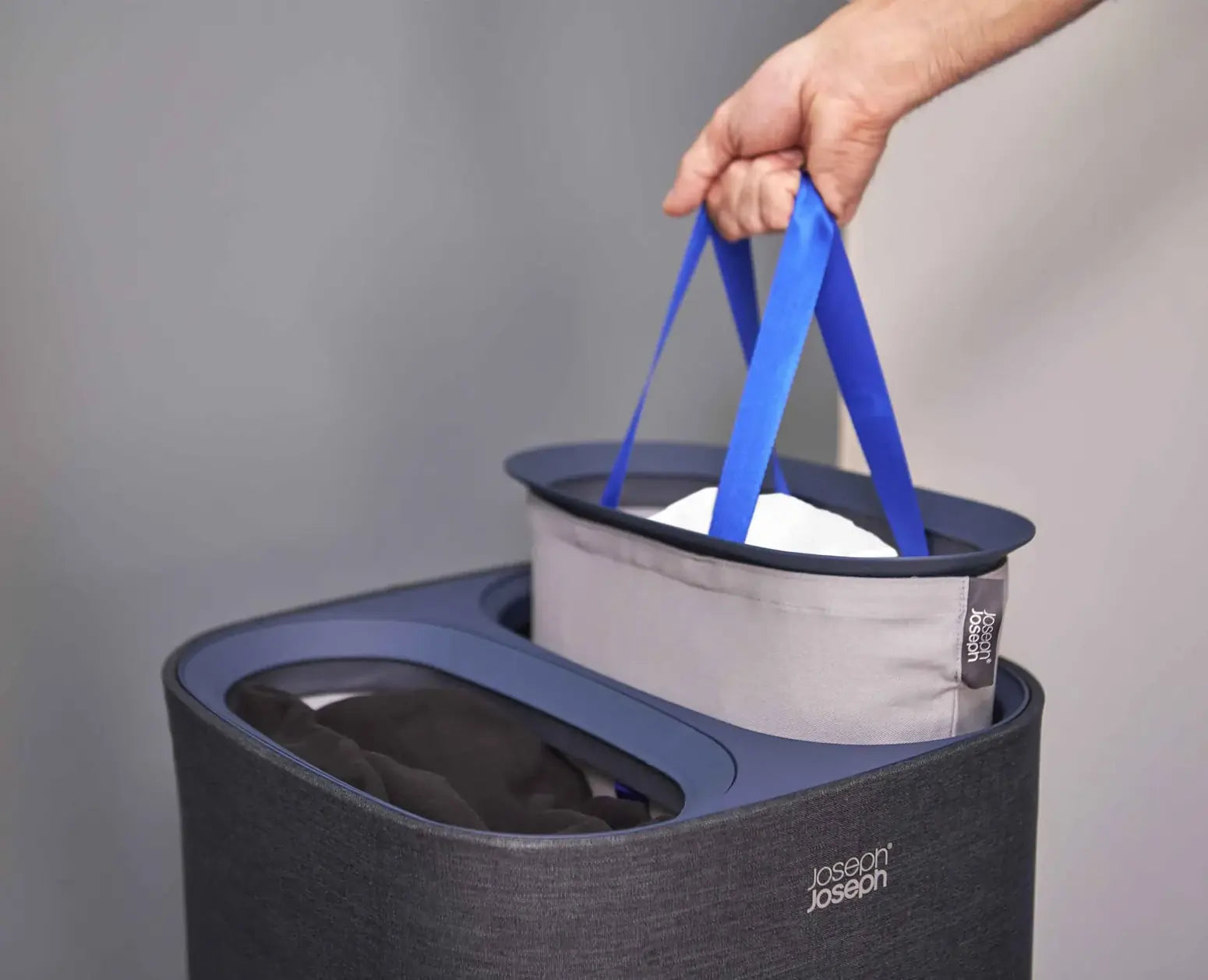 Joseph Joseph 50002 Tota 60 Litre Laundry Separation Basket, Black