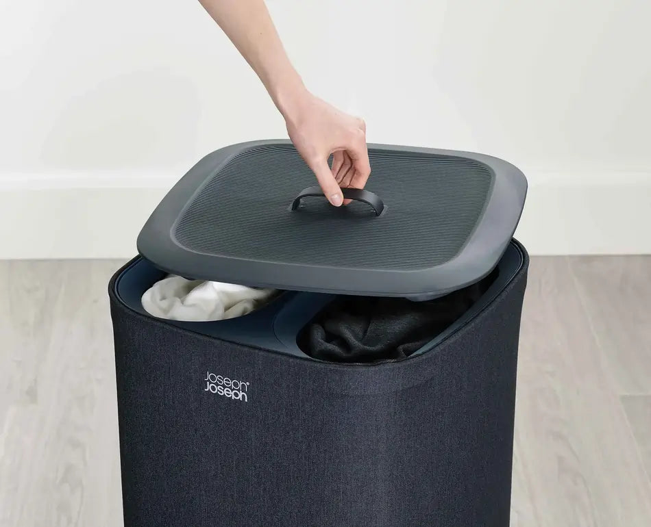 Joseph Joseph 50002 Tota 60 Litre Laundry Separation Basket, Black