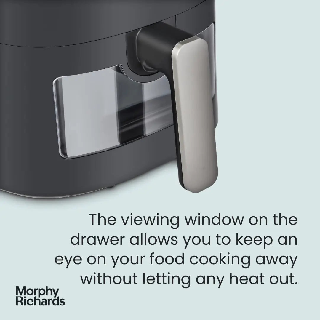 Morphy Richards 480007 4 Litre Manual Air Fryer With Viewing WIndow, Black