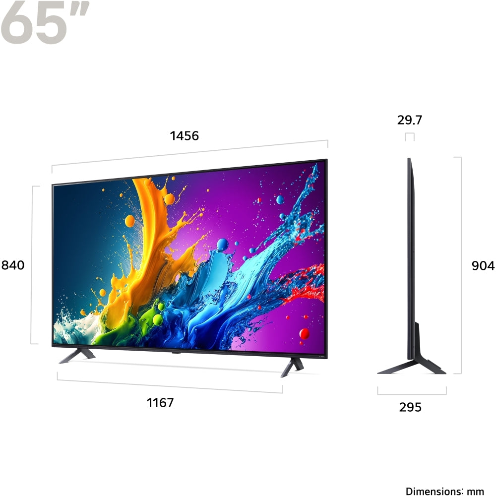 LG 65QNED80T6AAEK 65" 4K Smart TV - Ashed Blue -