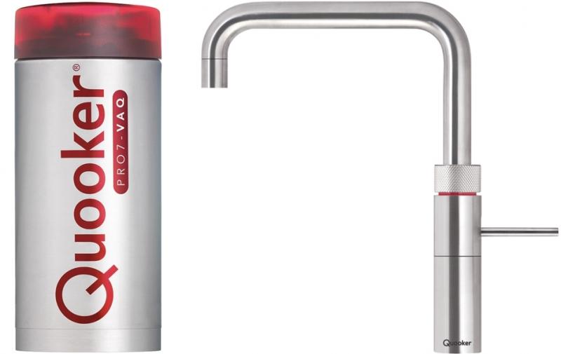Quooker Fusion Square PRO7 Stainless Steel 3 in 1 Boiling Water Tap with 7 Liters Tank | Atlantic Electrics