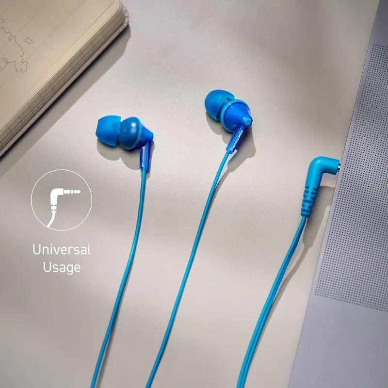 Panasonic RPHJE125EA Ergofit In-Ear Stereo Earphones, Blue