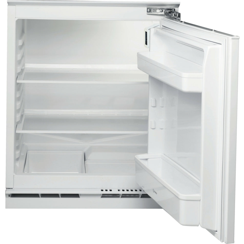 Indesit INBUL011.UK Built-Under Larder Fridge, Fixed Hinge, Stainless Steel, E Rated