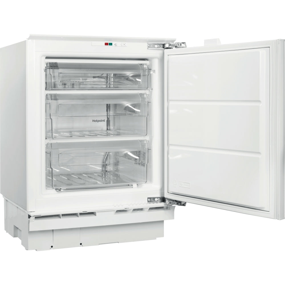 Hotpoint HBUFZ011.UK Low Frost Built-Under Freezer, Fixed Hinge, White, E Rated