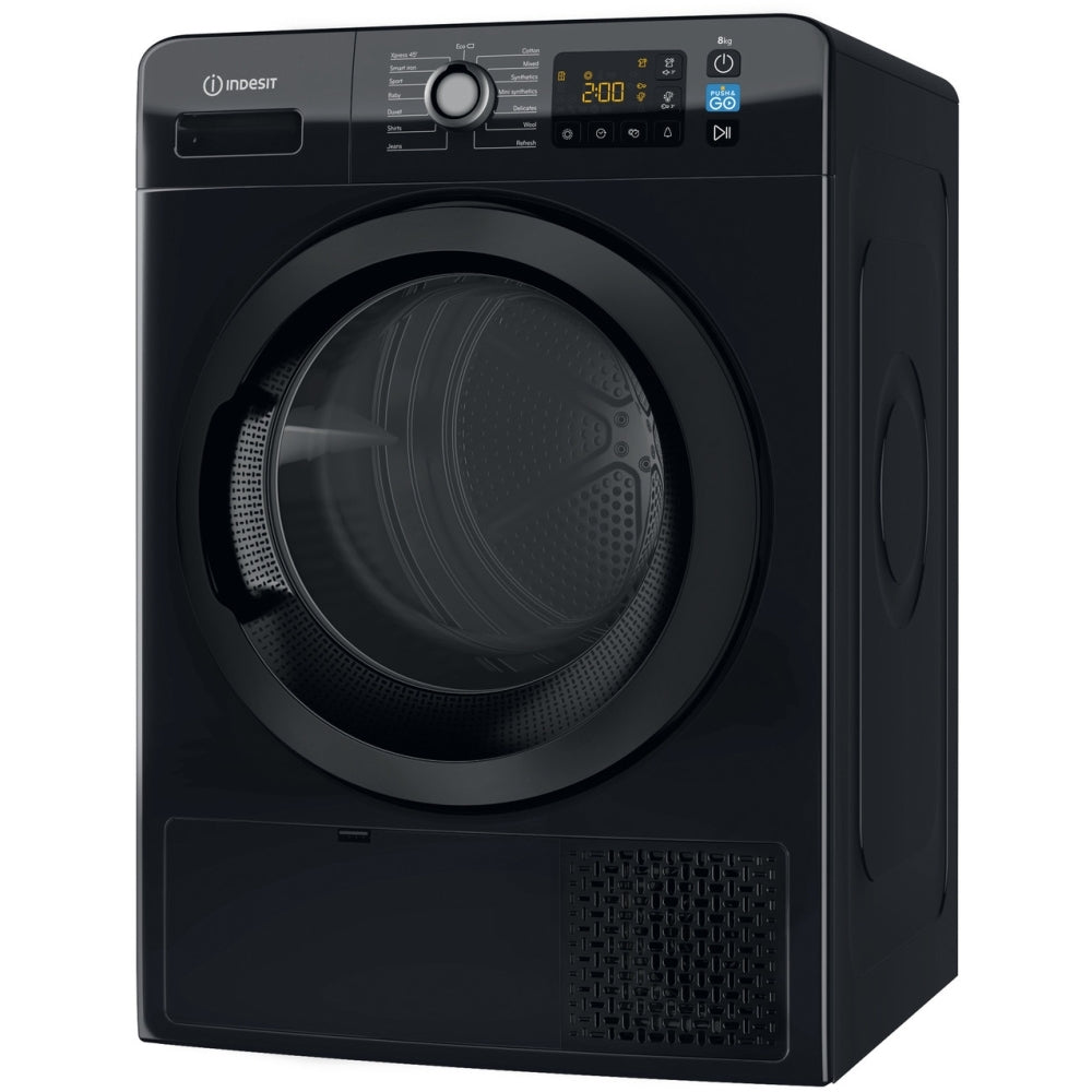 Indesit YTM1182BXUK Heat Pump Tumble Dryer, 8kg, Black