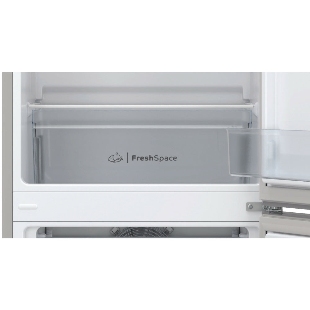 Indesit IB55732SUK Low Frost 287L Fridge Freezer, 50/50, Silver, E Rated