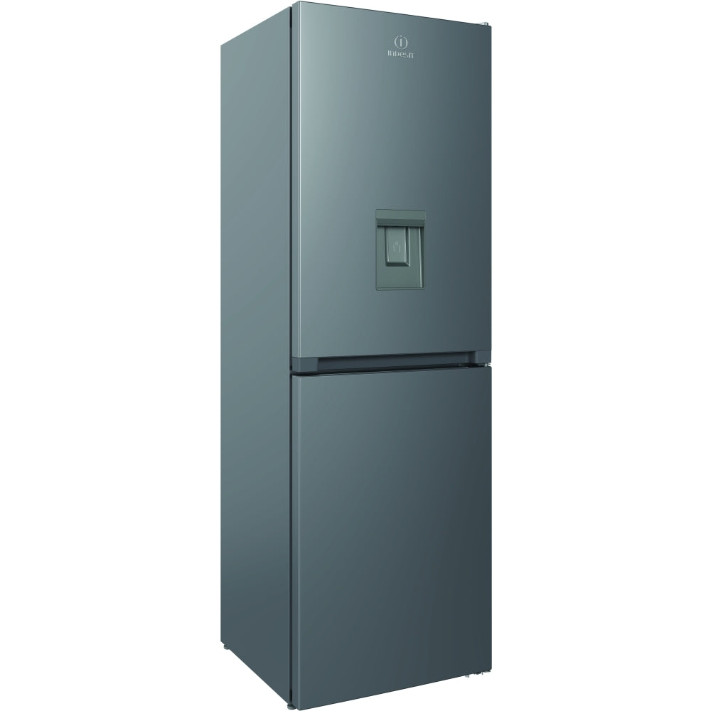 Indesit IBTNF60182SAQUA 322 Litre Total No Frost Fridge Freezer, 50/50, Silver, E Rated