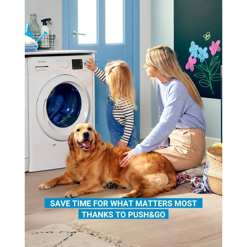 Indesit BWE91496XKV Washing Machine, 9kg, 1400 Spin, Black, A Rated