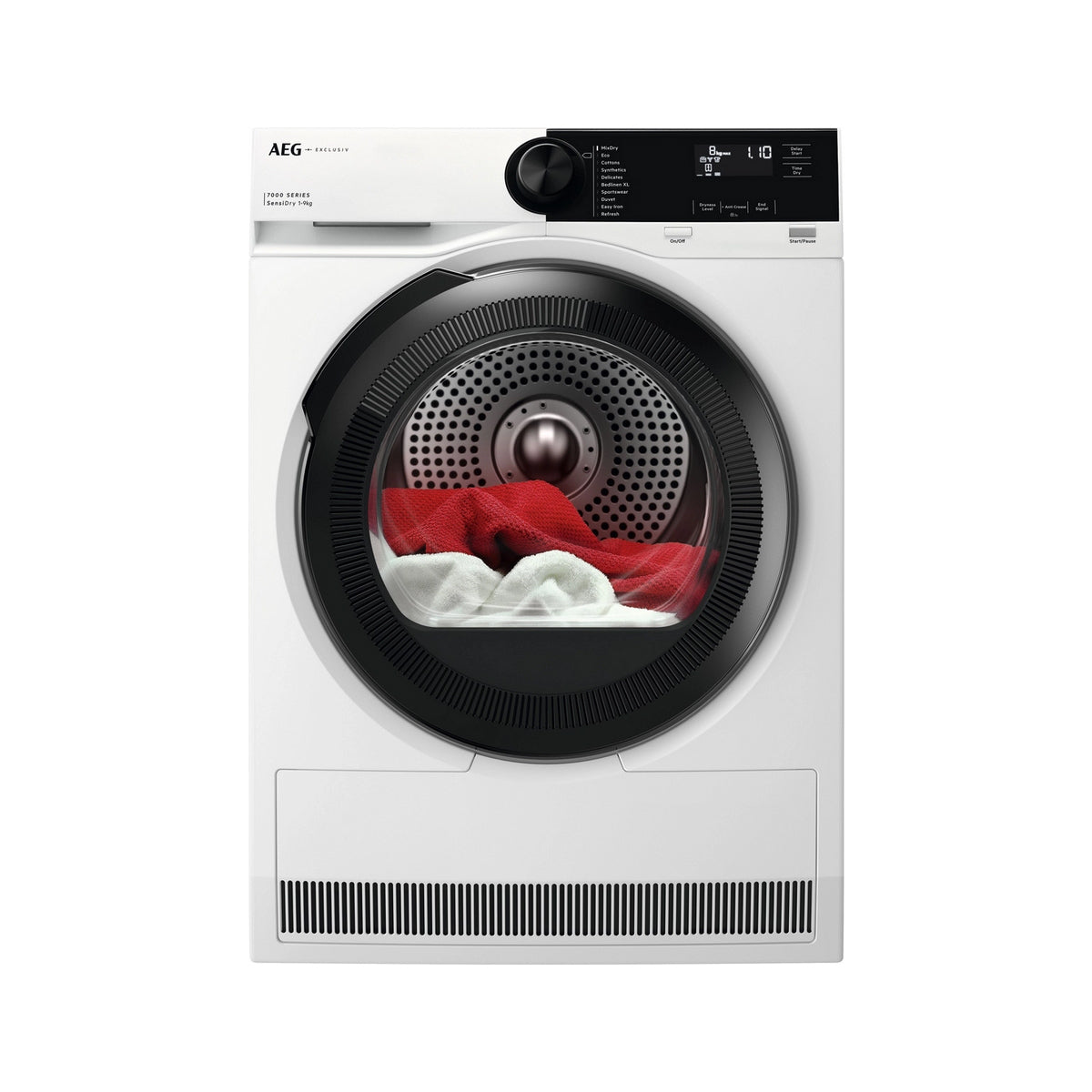 AEG TR729A4B Exclusiv Line 9Kg Freestanding Heat Pump Tumble Dryer, 10 Programmes, 59.6cm Wide - White