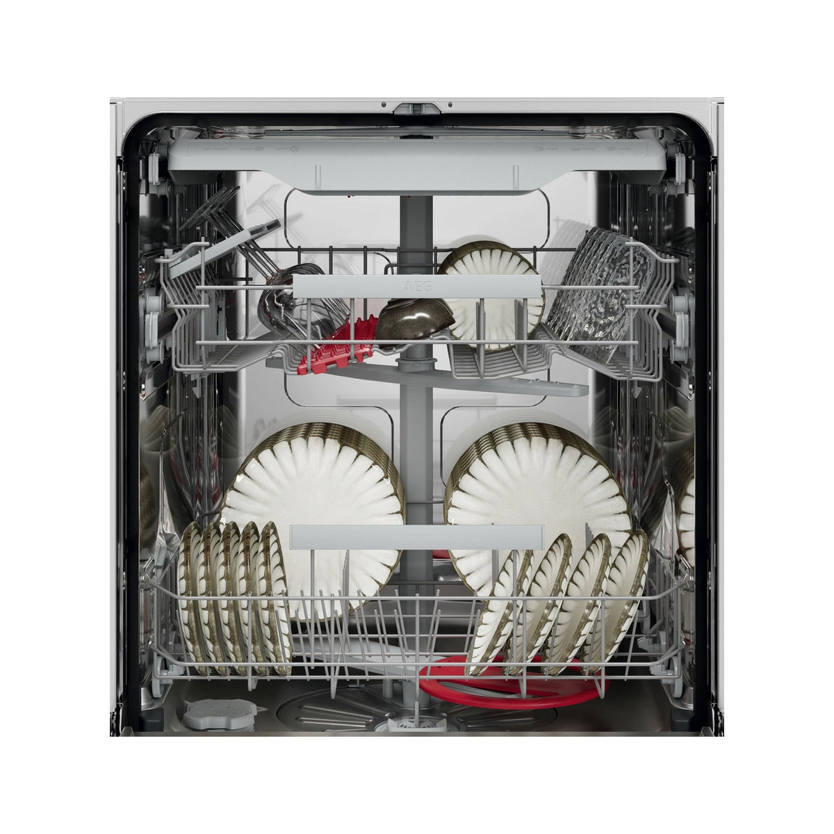 AEG GI5200C2SU Exclusiv Line Integrated Dishwasher, 14 Place Settings, 59.6cm Wide - Stainless Steel Interior