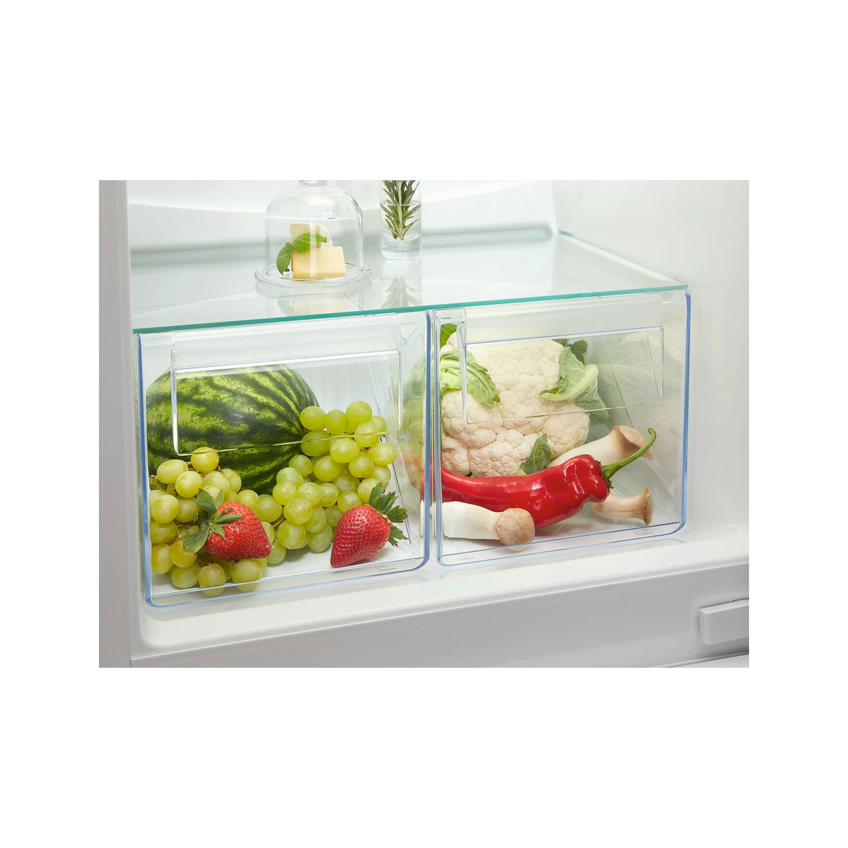 AEG NSC6L18ZES Exclusiv Line 70/30 Built-In Low Frost Fridge Freezer, 54.6cm Wide - Sliding Hinge
