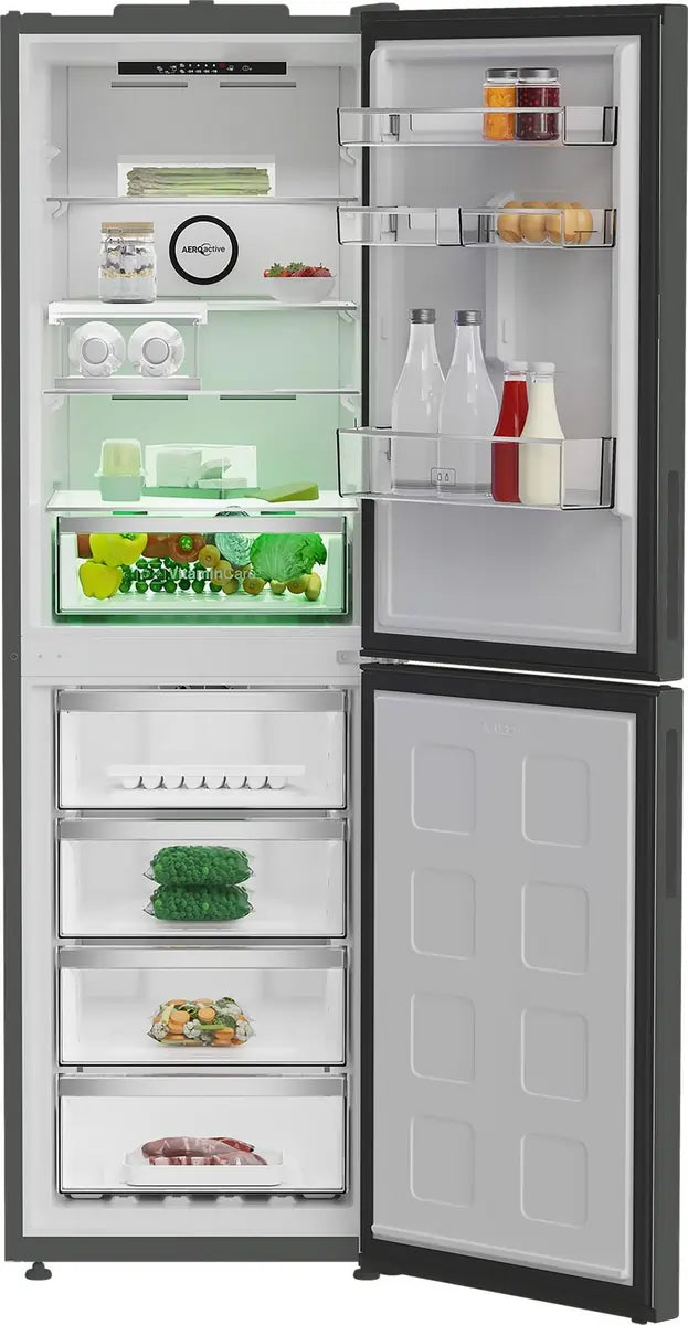 Blomberg VitaminCare+ KND24692VG 59.7cm 50/50 Total No Frost AeroActive Fridge Freezer, Graphite