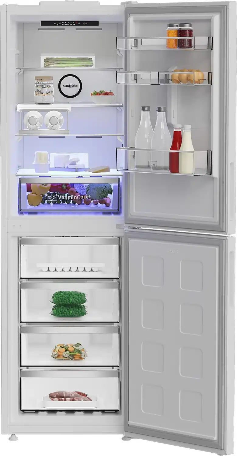 Blomberg VitaminCare+ KND24692V 59.7cm 50/50 Total No Frost Combi Fridge Freezer, White