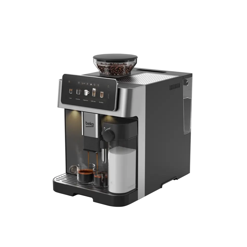 Beko CEG8564X CaffeExperto Series Espresso Machine with Integrated Grinder and Milk Cup, SIlver