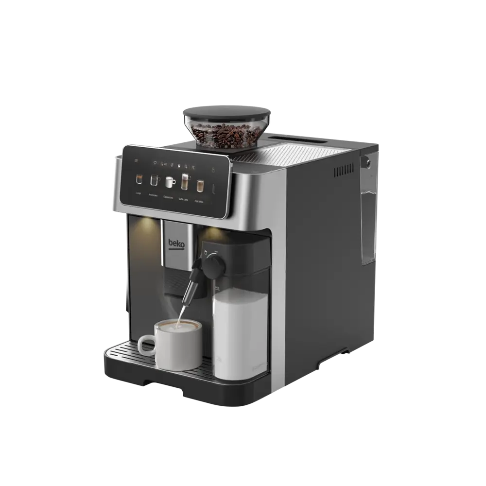 Beko CEG8564X CaffeExperto Series Espresso Machine with Integrated Grinder and Milk Cup, SIlver