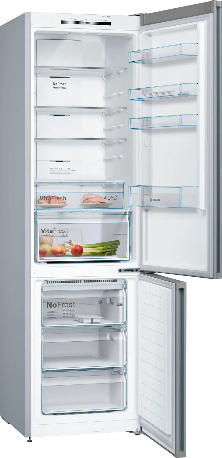 Bosch KGN392LEBG 60cm 70/30 Total No Frost Fridge Freezer, Stainless Steel