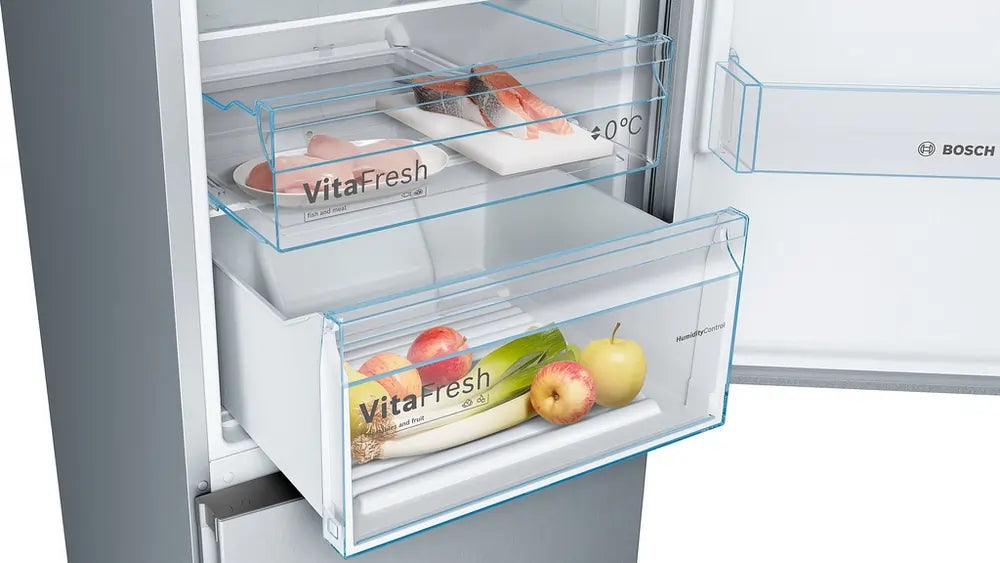 Bosch KGN392LEBG 60cm 70/30 Total No Frost Fridge Freezer, Stainless Steel