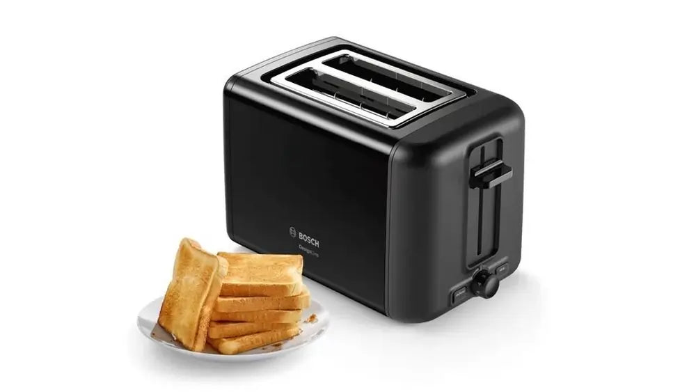Bosch TAT3P423GB DesignLine 2-Slice Toaster, Black