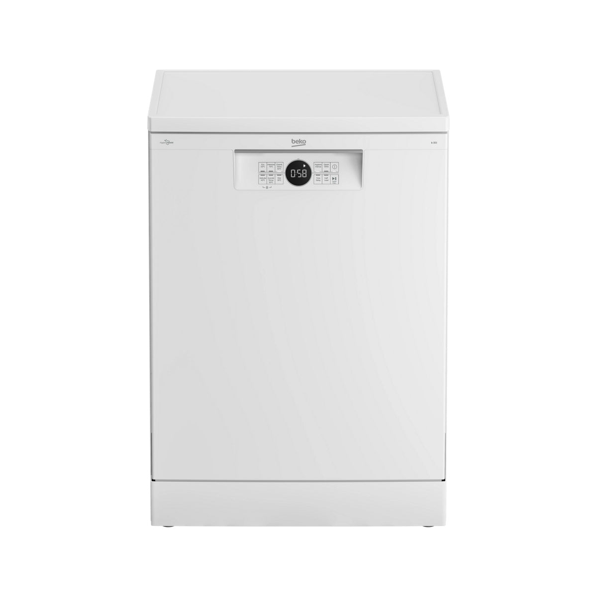 Beko BDFN26432W Freestanding Full Size Dishwasher, 14 Place Settings, 59.8cm Wide - White