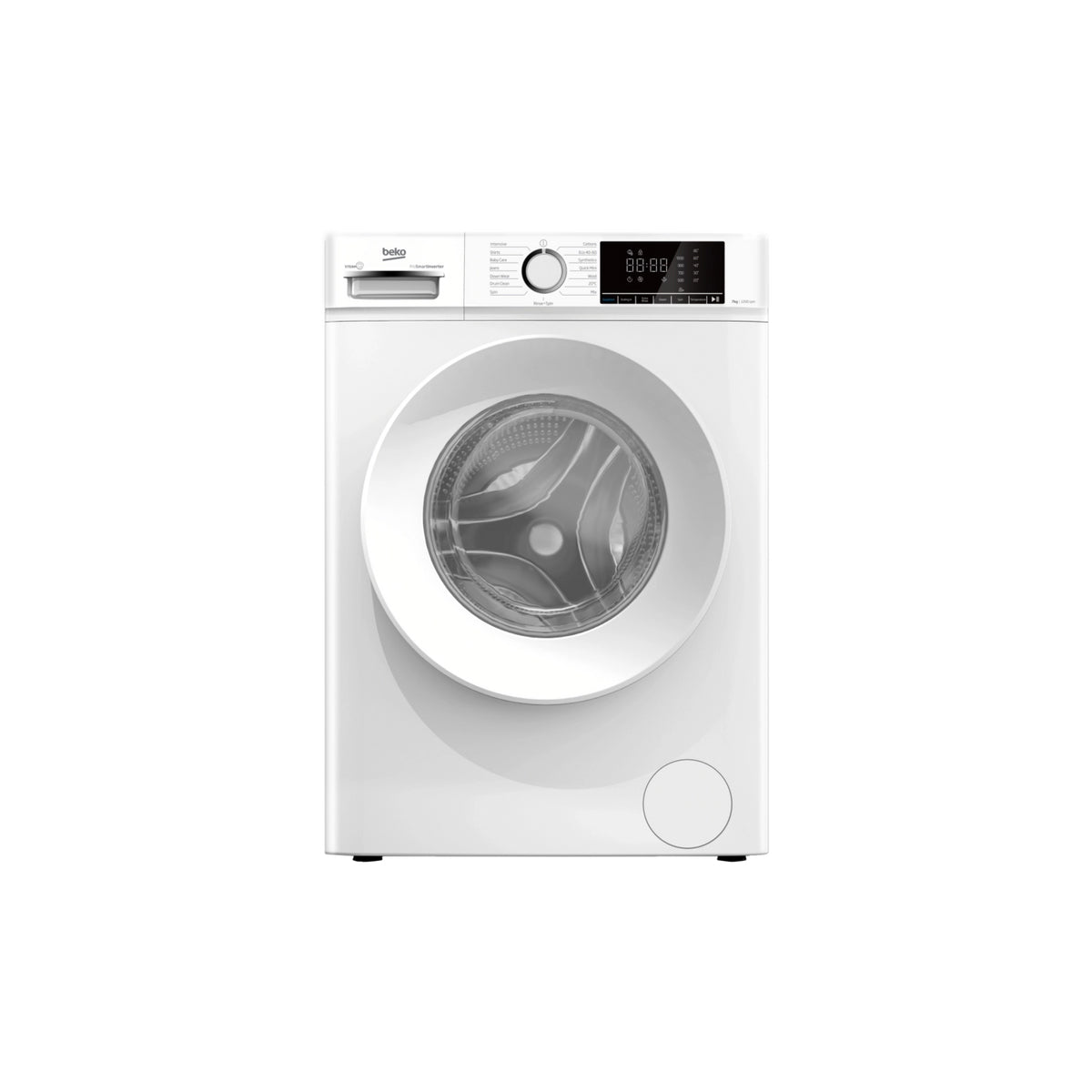Beko BWC7121W Freestanding Washing Machine, 7Kg, 1200rpm, 60cm Wide - White