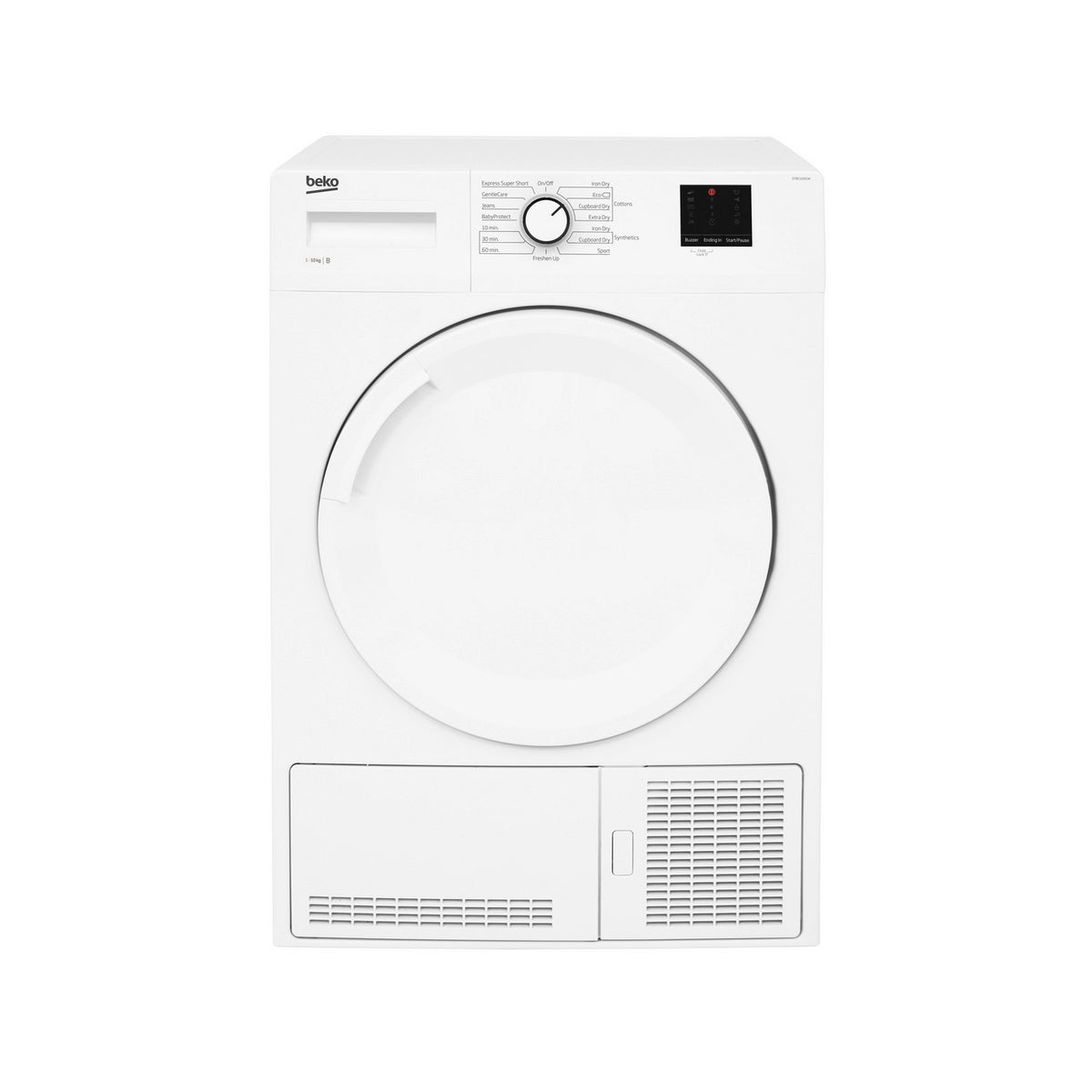Beko DTBC10001W 10Kg Freestanding Condenser Tumble Dryer With Sensor Programmes, 59.7cm Wide - White