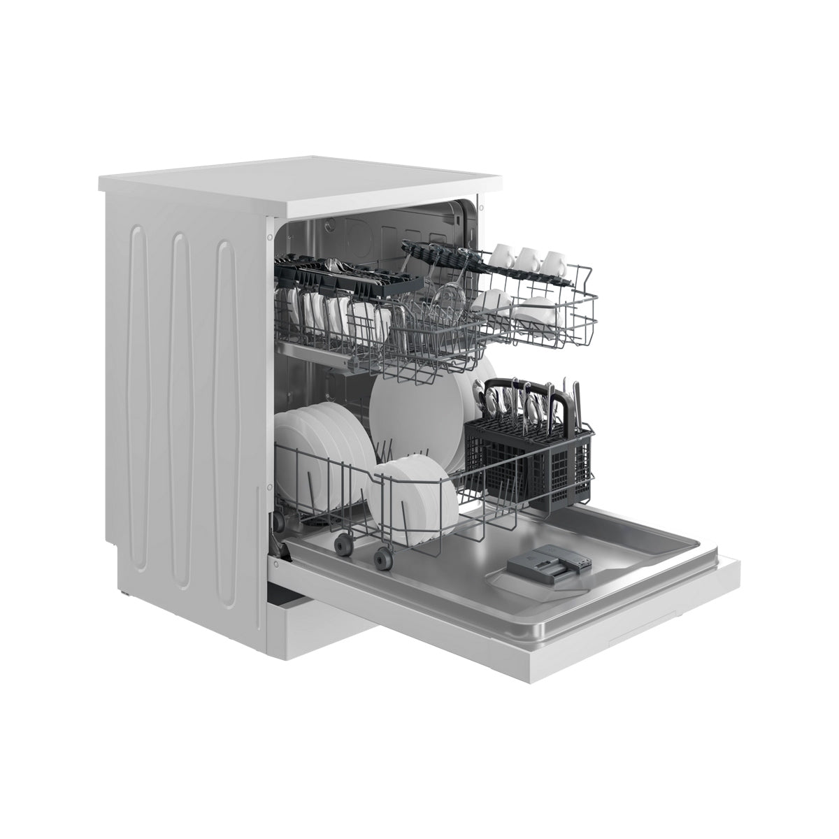 Beko BDFN26432W Freestanding Full Size Dishwasher, 14 Place Settings, 59.8cm Wide - White