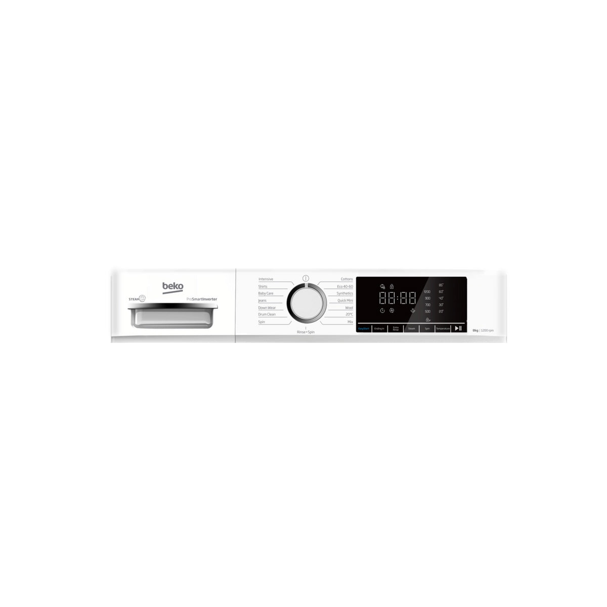 Beko BWC8121W Freestanding Washing Machine, 8Kg, 1200rpm, 60cm Wide - White