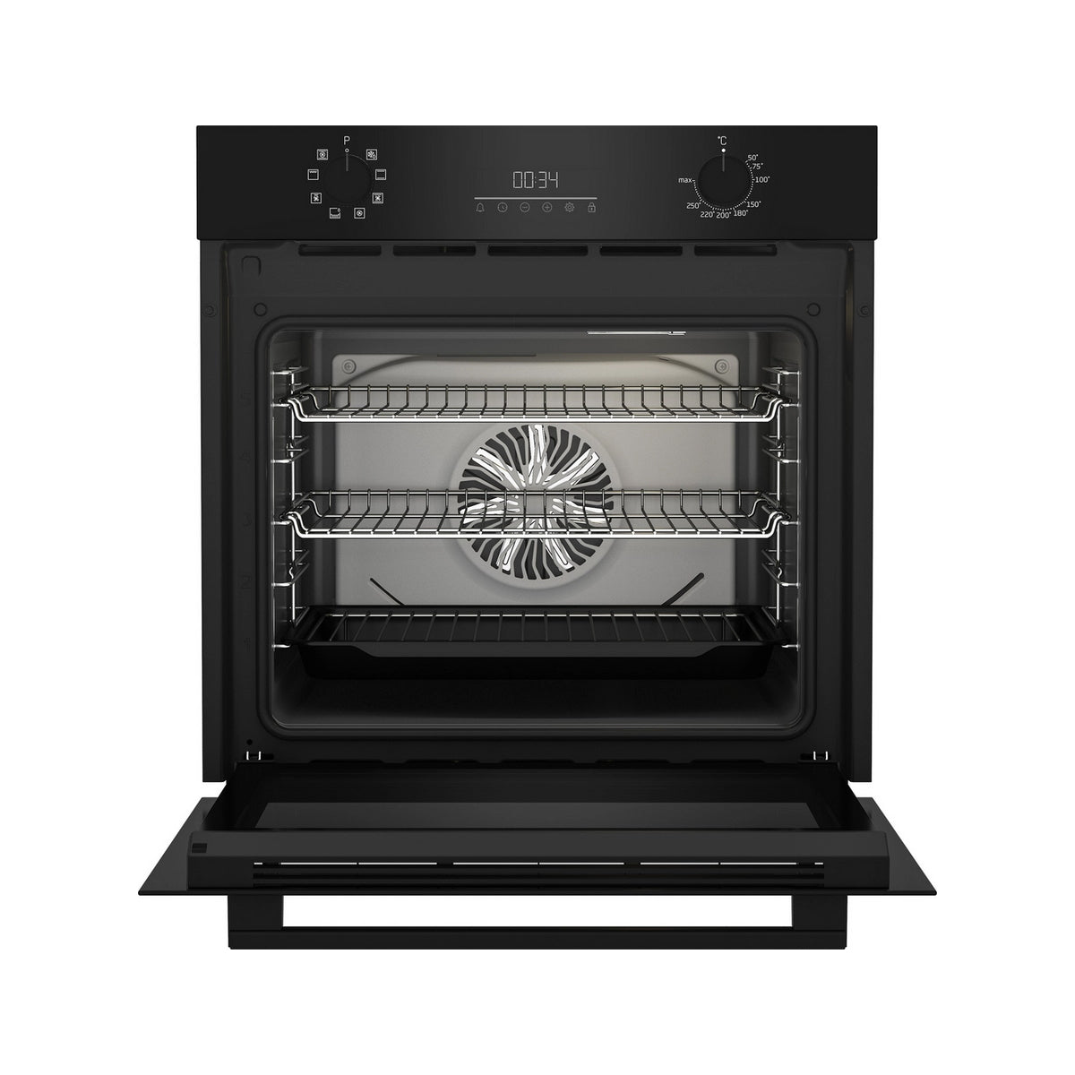 Beko CIMD91B Built-In Electric Single Oven With AeroPerfect, 72 Litre, 59.4cm Wide - Black