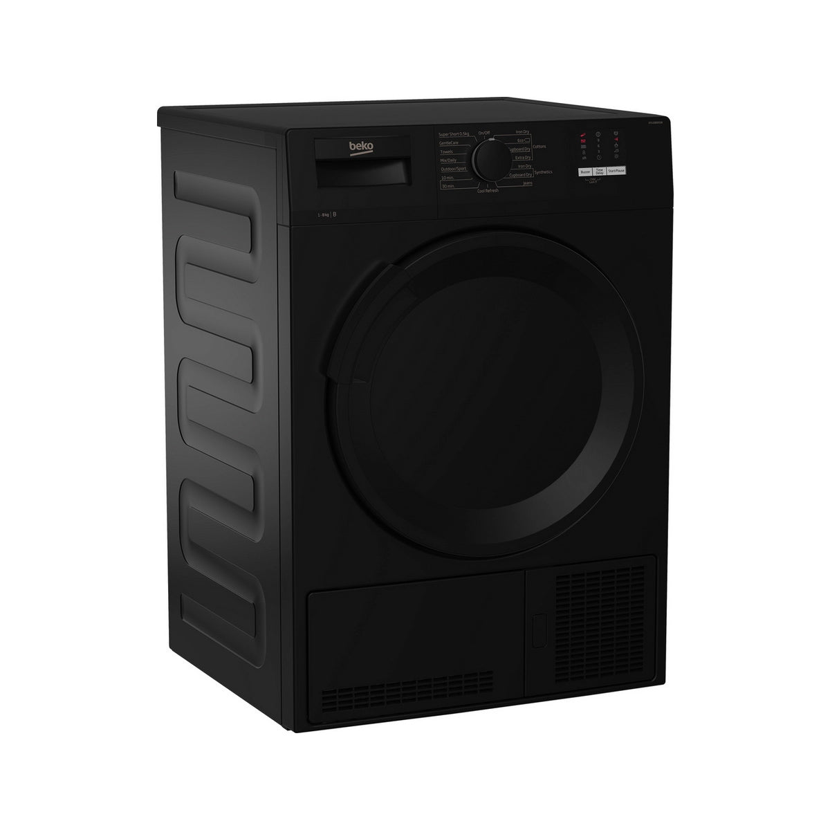 Beko DTLCE80051B 8kg Freestanding Condenser Tumble Dryer With Sensor Programmes, 59.7cm Wide - Black