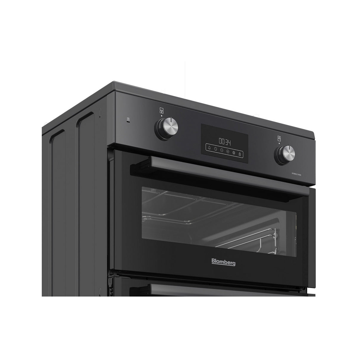 Blomberg HIRN651N Double Oven Electric Cooker With Induction Hob, 60cm Wide - Anthracite