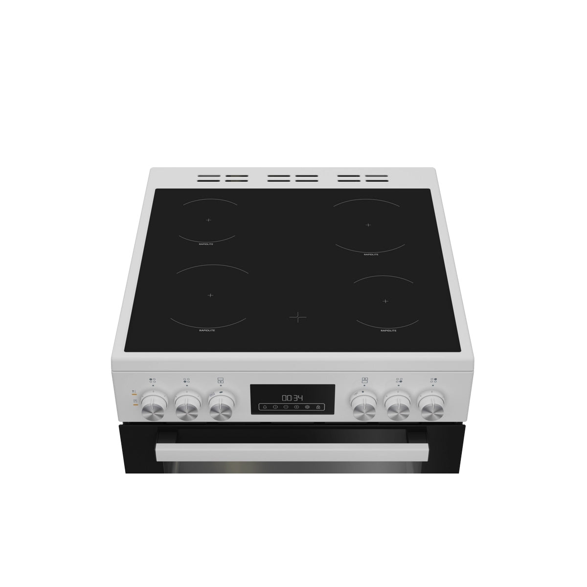 Blomberg HKRN651W Double Oven Electric Cooker With Vitroceramic Hob, 60cm Wide - White