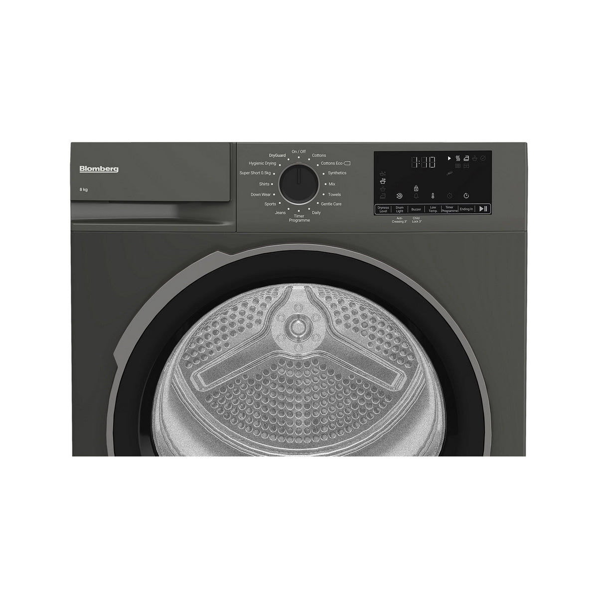 Blomberg LTA18321G 8kg Freestanding Heat Pump Tumble Dryer, 59.8cm Wide - Graphite