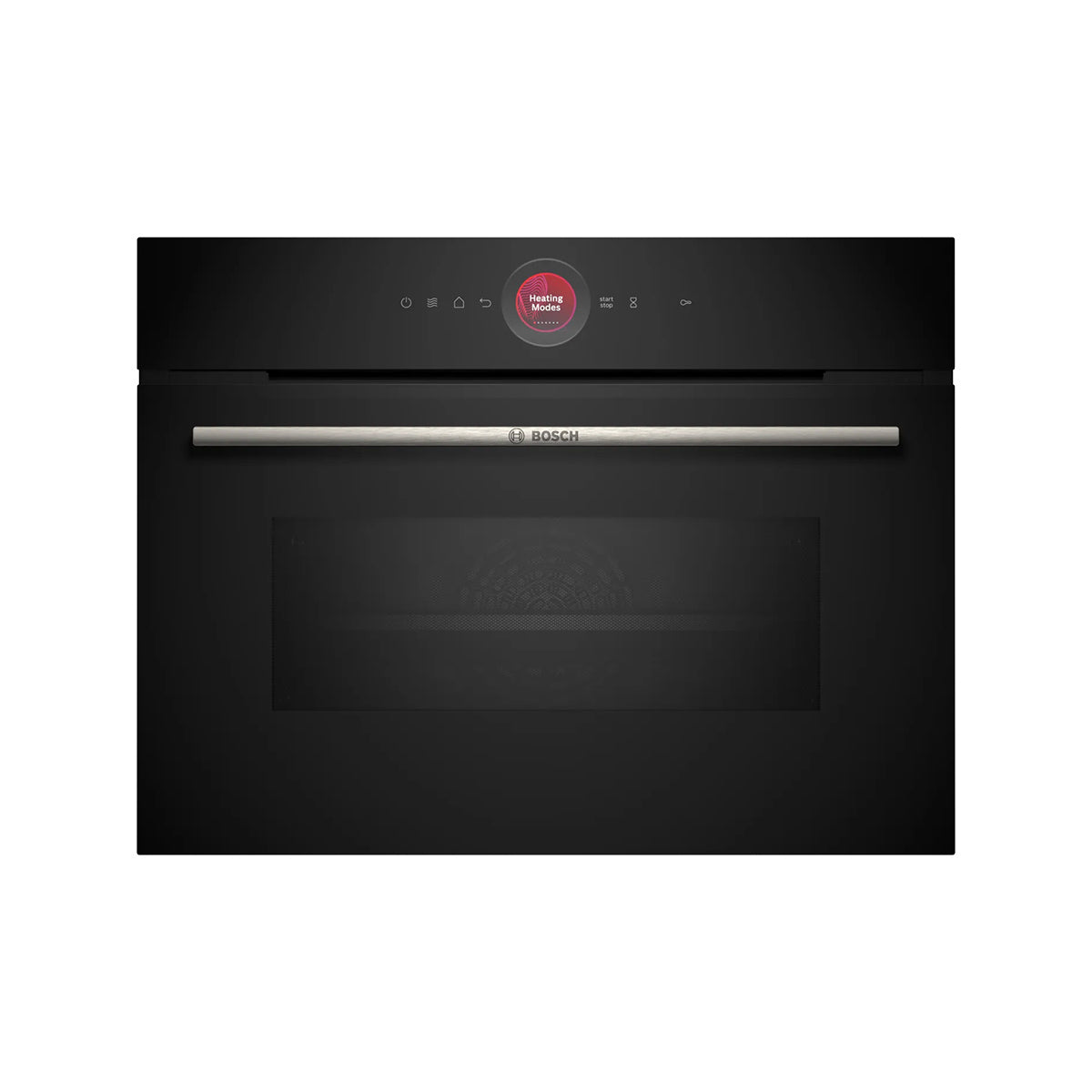 Bosch CMG7241B1B Series 8 45 Litre Built-In Compact Oven with Microwave Function, 900W, 59.4cm Wide - Black
