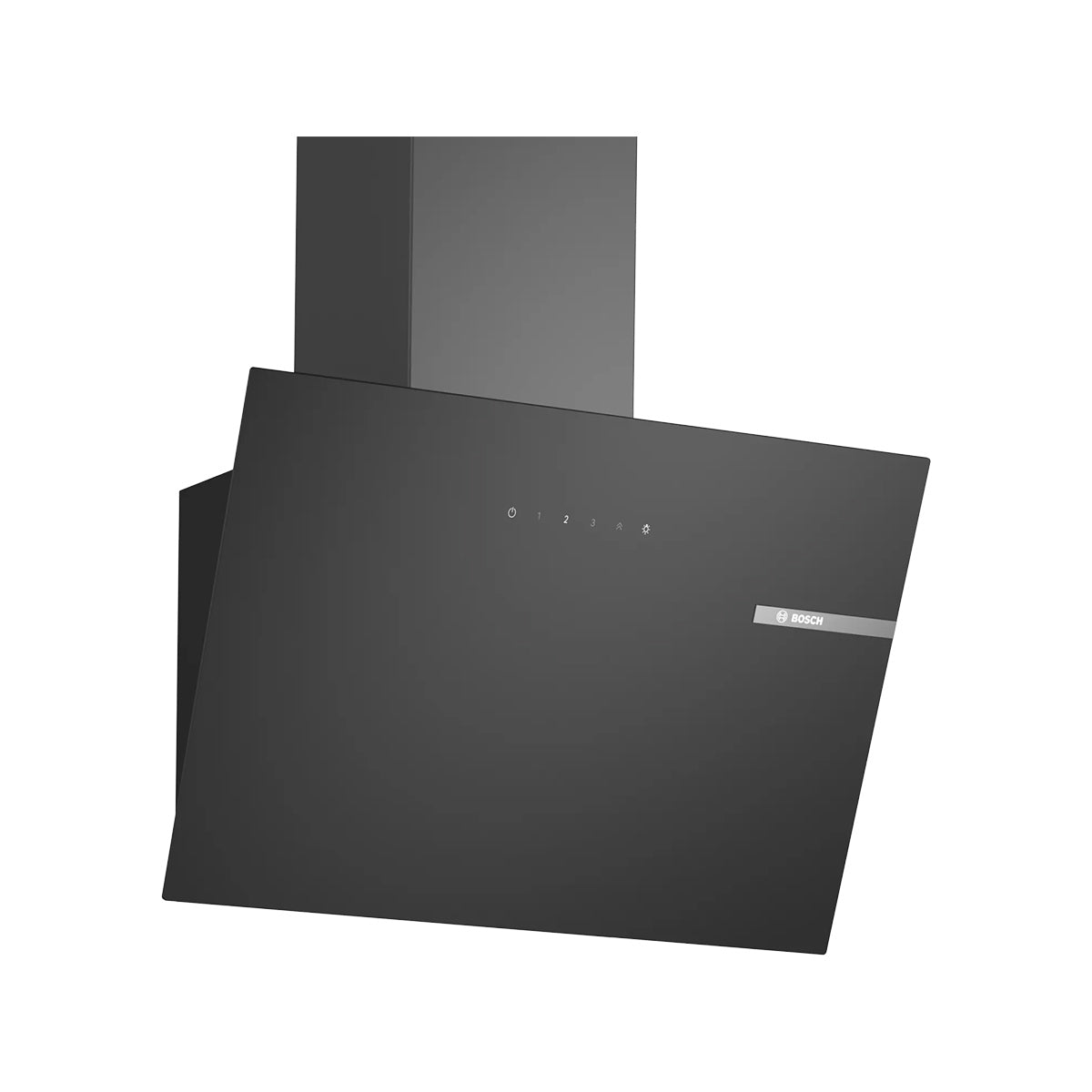 Bosch DWK65DK60B Series 2 Incline Wall-Mounted Cooker Hood, 59cm Wide - Black, Clear Glass Black Printed