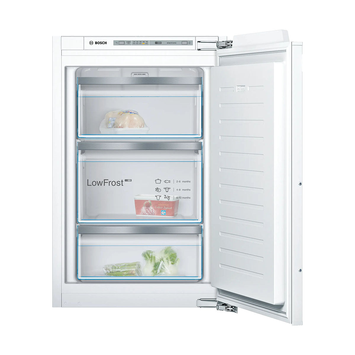 Bosch GIV21AFE0 Series 4 Integrated Freezer, 96 Litre, 55.8cm Wide - Flat Hinge