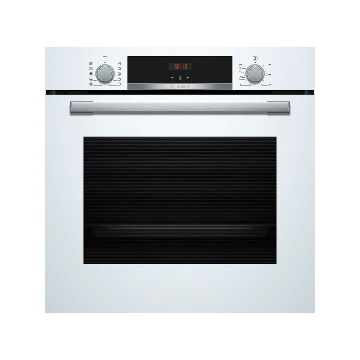 Bosch HQA534BW3B Series 4 71 Litre Built-In Oven with Added Steam Function, 7 Functions, 59.4cm Wide - White