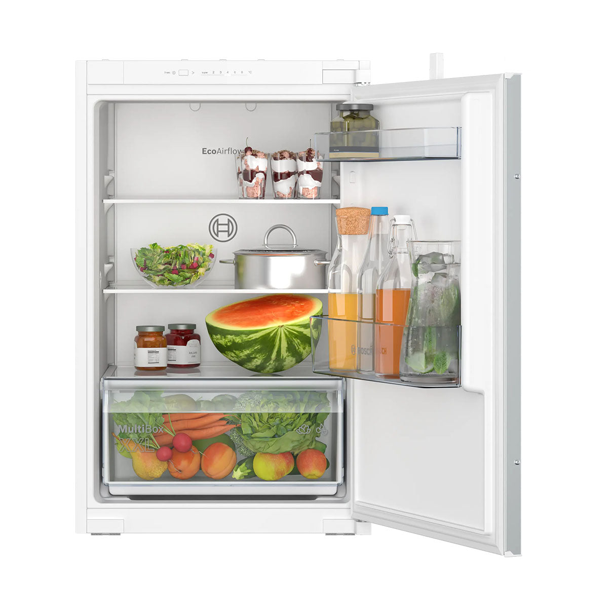 Bosch KIR21NSE0 Series 2 Built-In Fridge, 136 Litre, 54.1cm Wide - Sliding Hinge