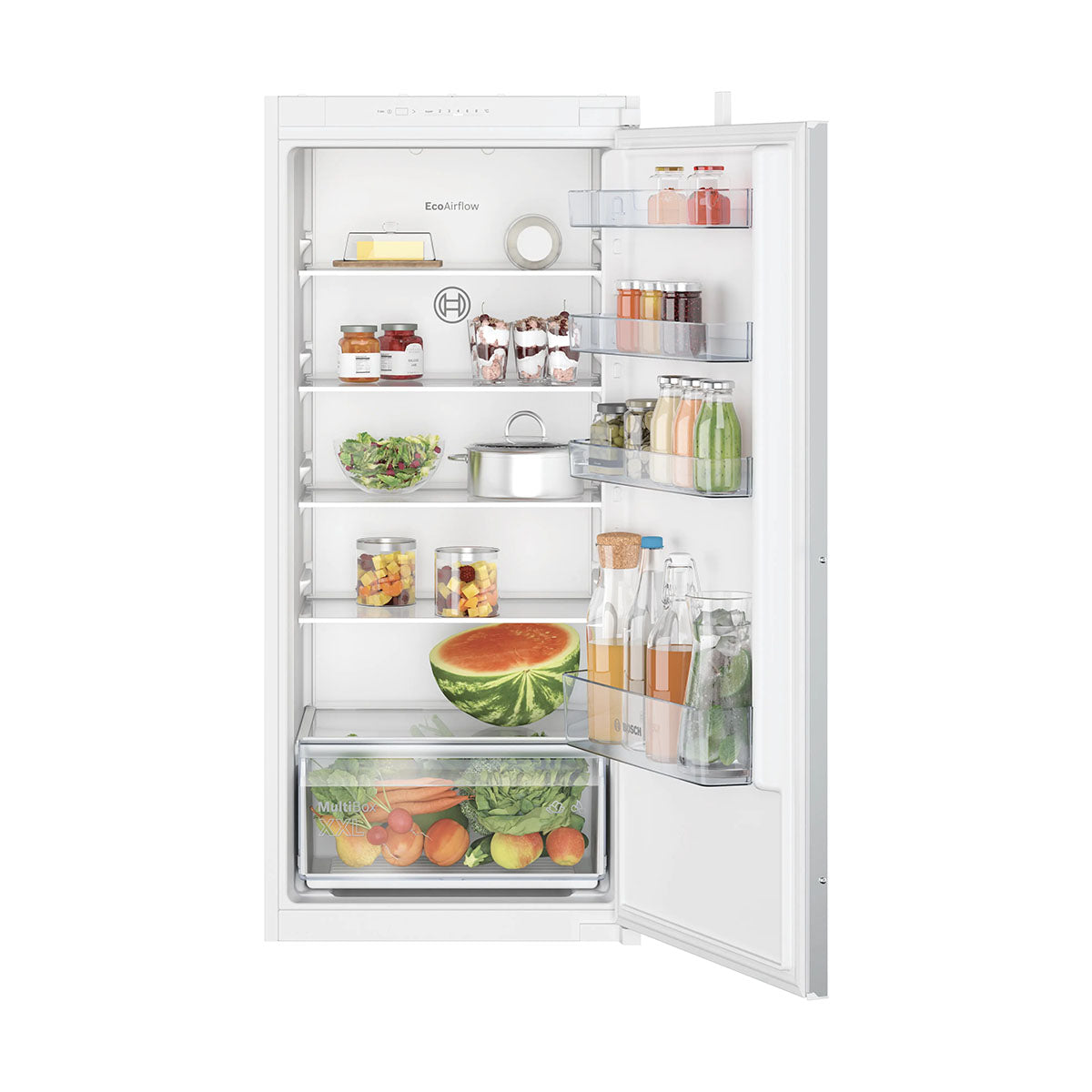 Bosch KIR41NSE0G Series 2 Built-In Fridge, 204 Litre, Super Cool, 54.1cm Wide - Sliding Hinge
