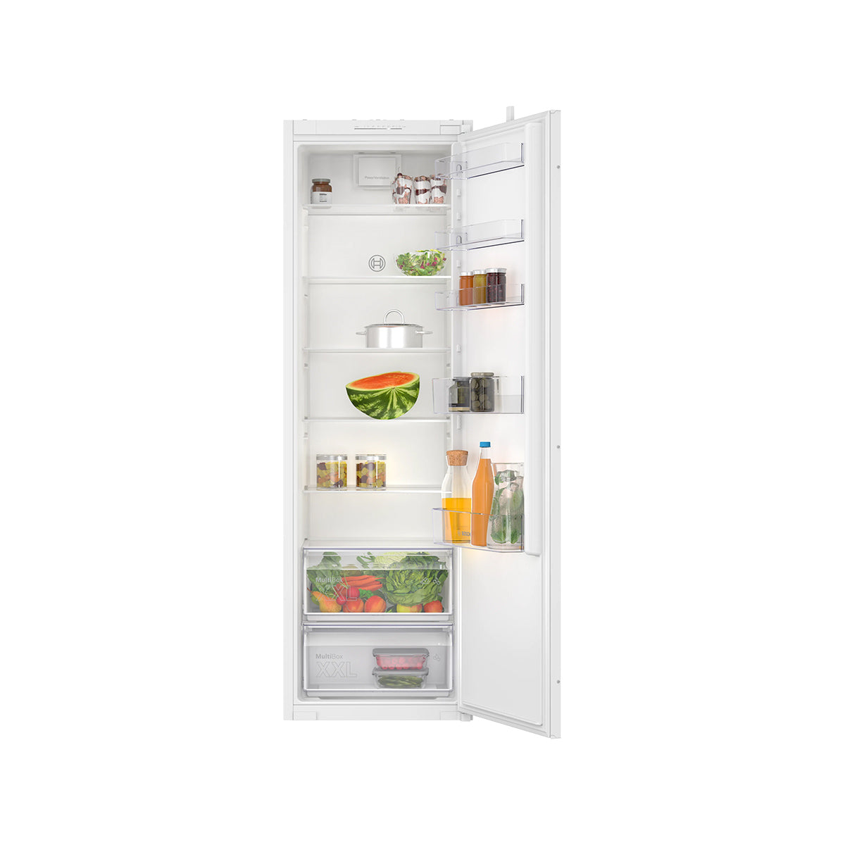 Bosch KIR81NSE0G Series 2 Built-In Fridge, 310 Litre, 54.1cm Wide - Sliding Hinge