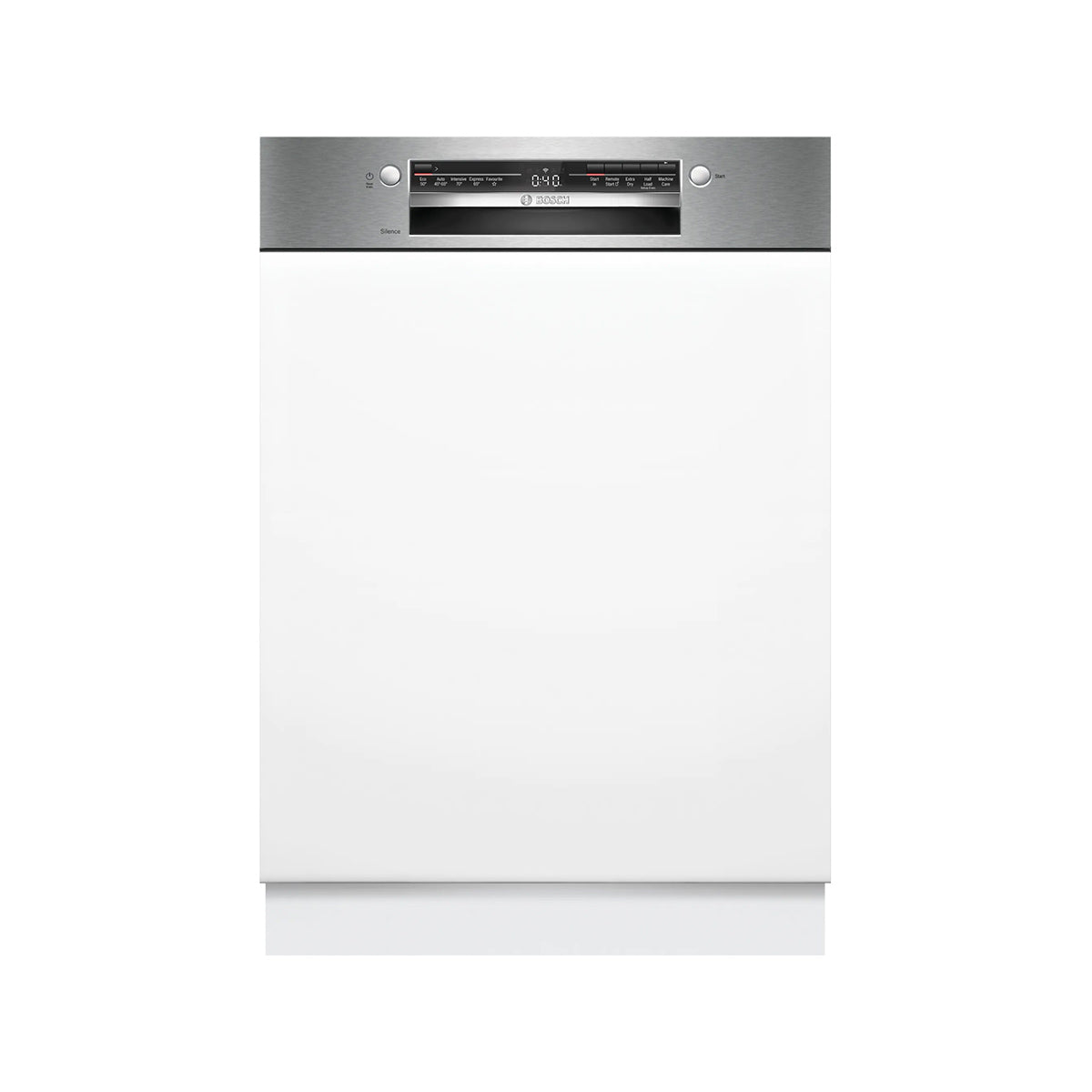 Bosch SMI2HTS02G Series 2 Semi-Integrated Dishwasher, 13 Place Settings, EcoSilence Drive, 60cm Wide - Stainless Steel