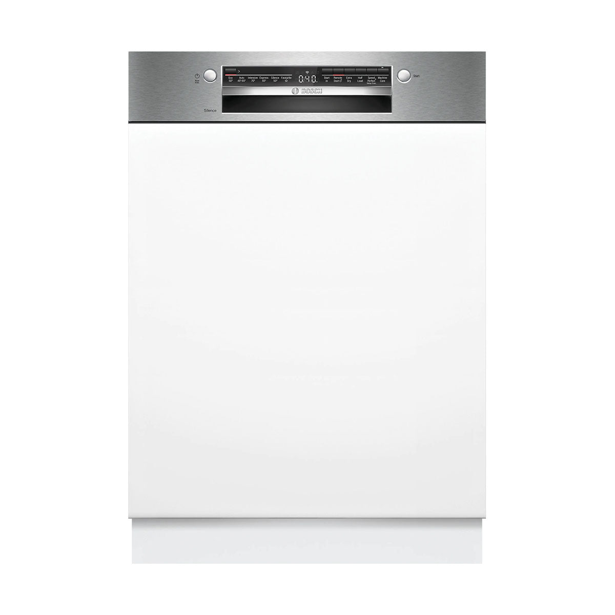 Bosch SMI2HTS06G Series 2 Semi-Integrated Dishwasher, 13 Place Settings, 59.8cm Wide - Stainless Steel
