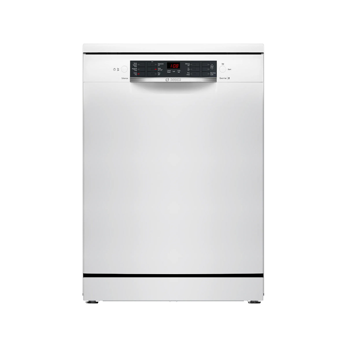 Bosch SMS26AW08G Series 2 Freestanding Dishwasher, 12 Place Settings, EcoSilence Drive, 60cm Wide - White