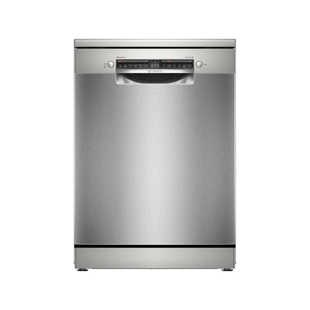 Bosch SMS4EKI06G Series 4 Freestanding Dishwasher, 13 Place Settings, 60cm Wide - Brushed Steel, Anti-Fingerprint