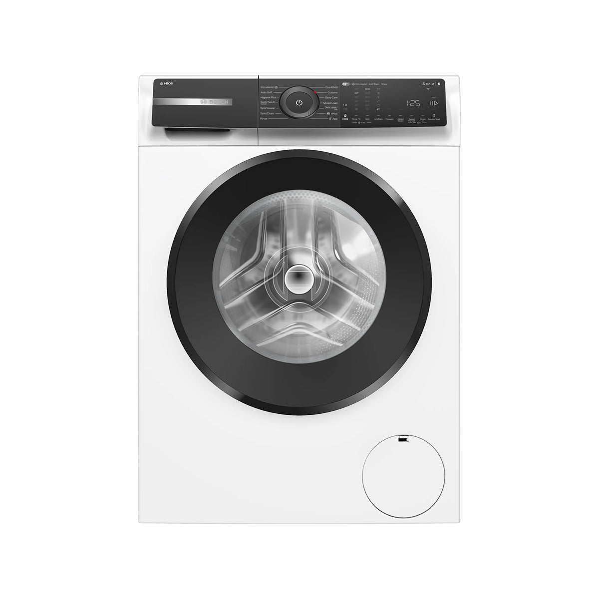 Bosch WGH254A0GB Series 6 Freestanding Washing Machine, Front Loader, 10Kg Capacity, 1400 rpm, i-DOS, Eco Silence Drive, 59.8cm Wide - White