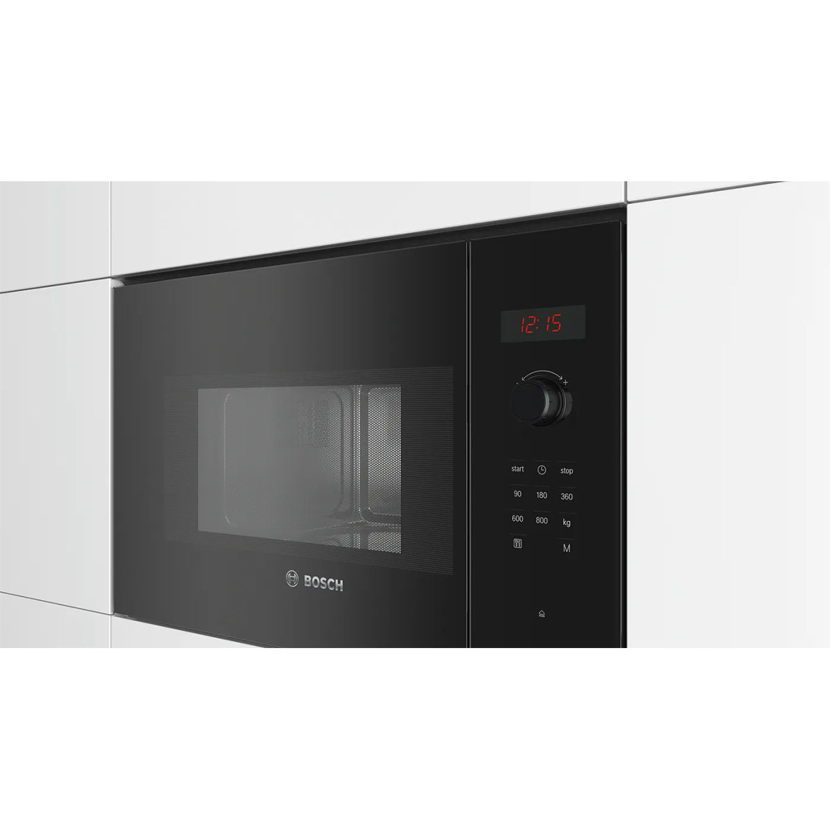 Bosch BFL523MB0B Series 4 20 Litre Built-In Microwave Oven, 800W, Turntable, 59.4cm Wide - Black