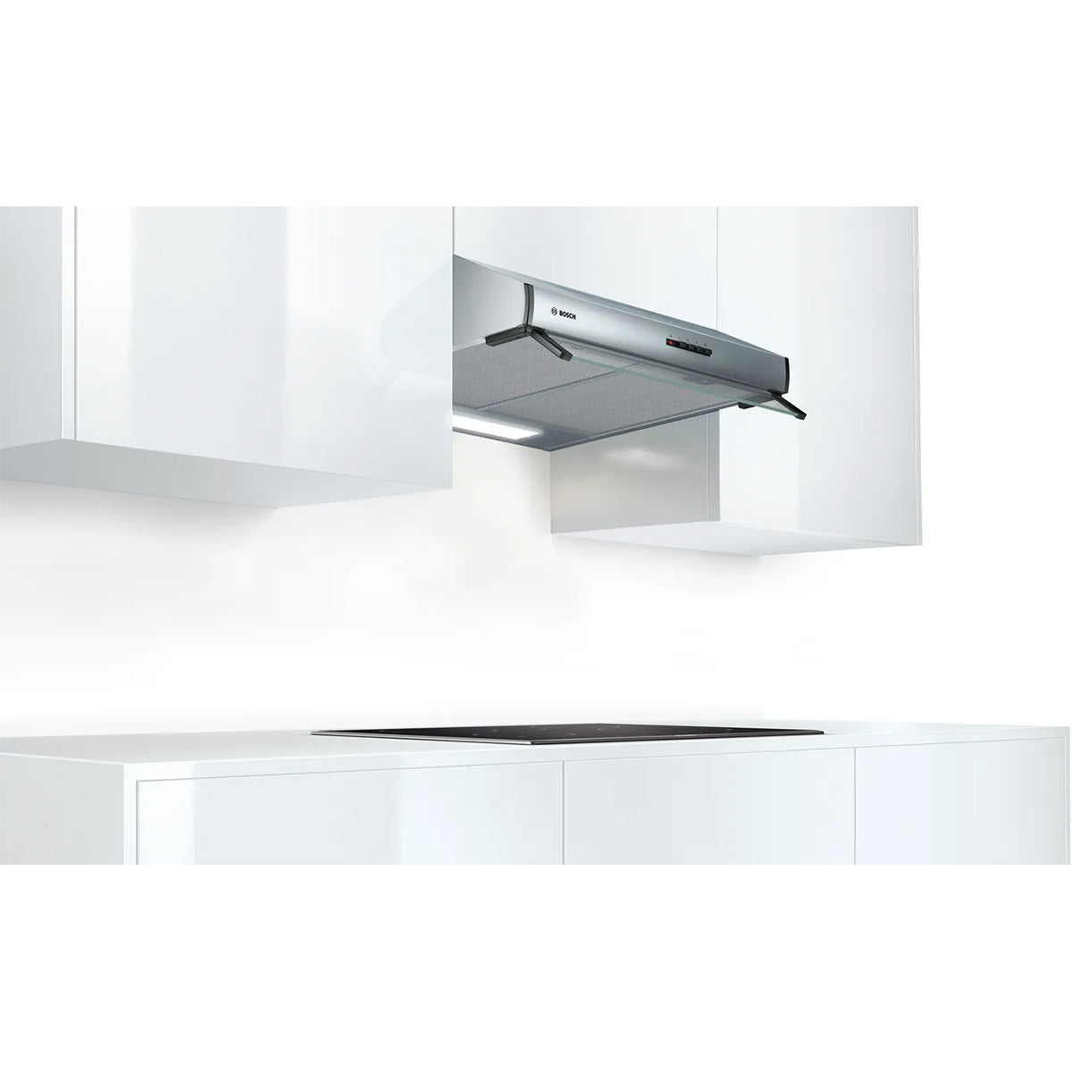 Bosch DUL63CC50B Series 4 Built-Under Cooker Hood, 3 Speed Settings, LED Illumination, 60cm Wide - Stainless Steel