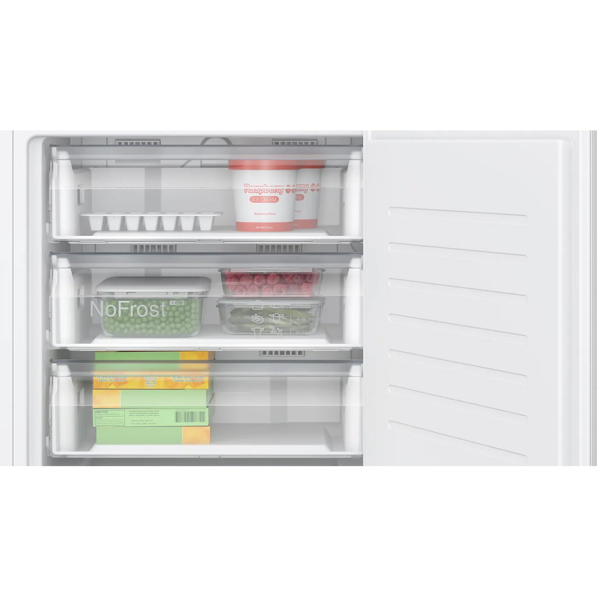 Bosch GUN21VFE0G Series 4 Built-Under Freezer, 85 Litre, 59.8cm Wide - Flat Hinge