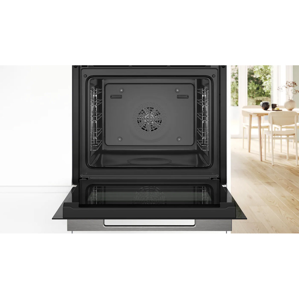 Bosch HBG7341B1B Series 8 71 Litre Built-In Oven, 59.4cm Wide - Black
