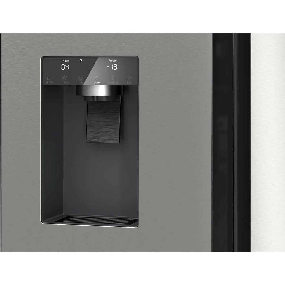 Bosch KFD96APEA Series 6 Multi Door American Fridge Freezer, 375/199 Litre, Total No Frost, 90.5cm Wide - Brushed Stainless Steel, Anti-Fingerprint