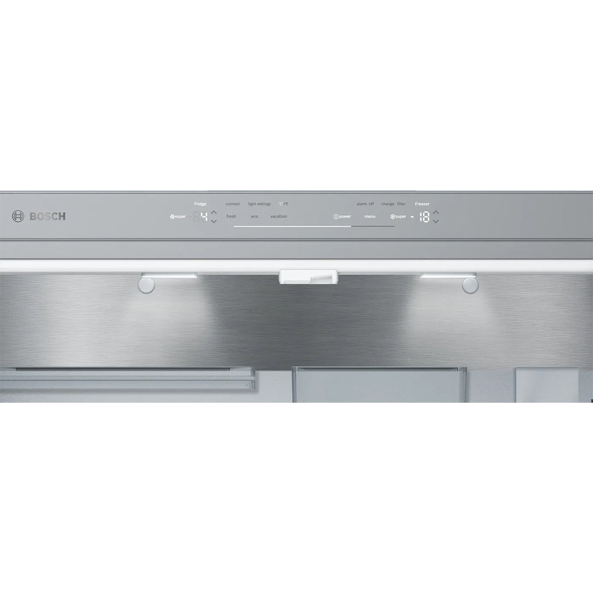Bosch KFF96PIEP Series 8 Multi Door American Style Fridge Freezer, 402/171 Litre, Total No Frost, 90.5cm Wide - Brushed Stainless Steel, Anti-Fingerprint